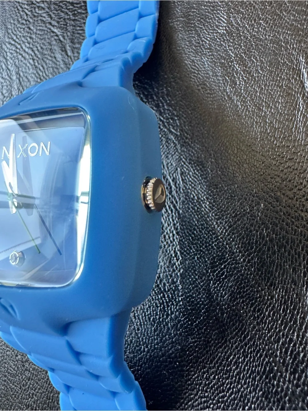 Nixon Blue Rubber Player New With Tags NWT 40mm analog modern watch